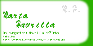 marta havrilla business card